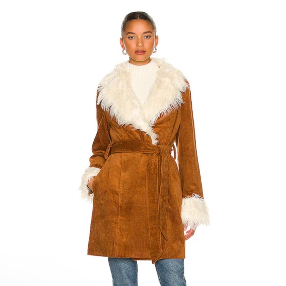 Show Me Your MuMu Jackets & Blazers - Show Me Your Mumu Penny Lane Coat in Sienna Corduroy